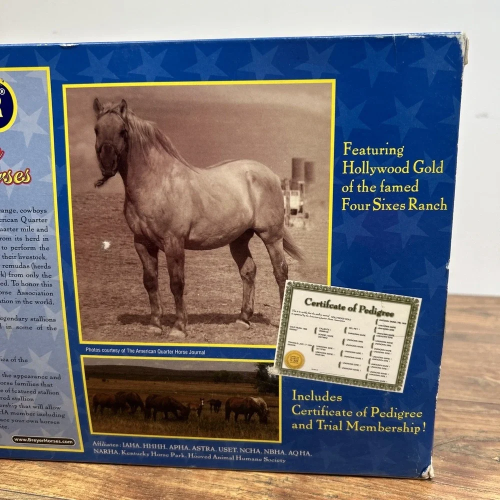 Vintage Breyer #750102 American Quarter Horses Hollywood‎ Gold Family New 2007